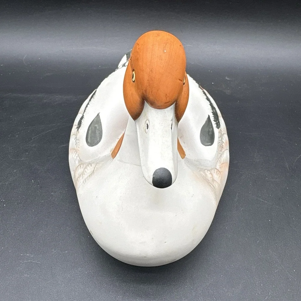 Hand Painted Porcelain Duck Decoy Redhead Canvasback Taiwan 10